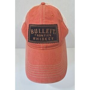 Legacy Bulleit Frontier Whiskey Trucker Hat Orange Tan Mesh Snapback Cap
